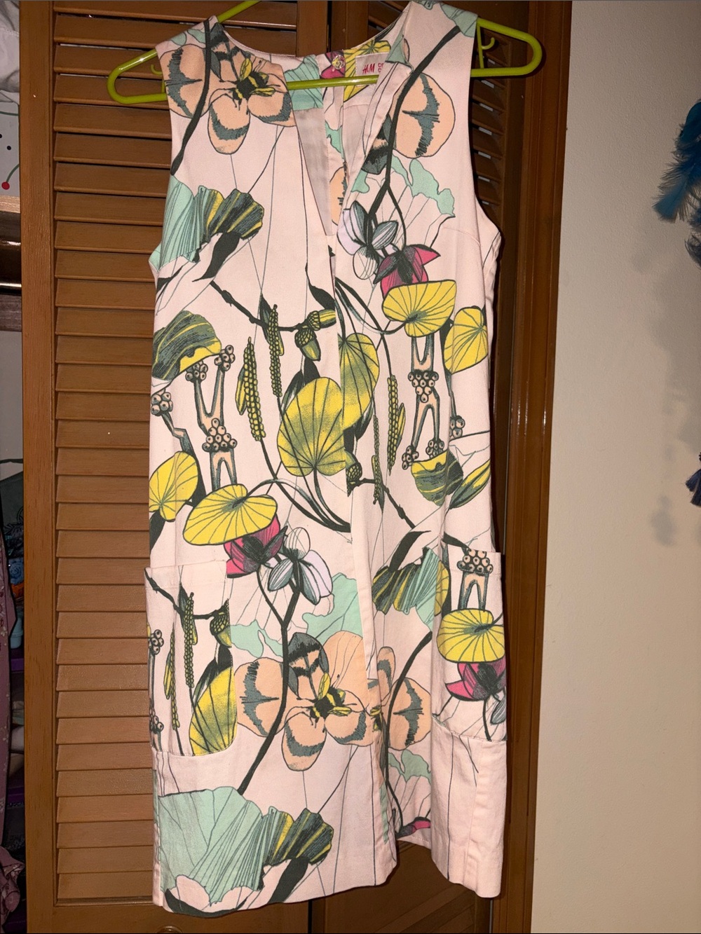 H&M conscious collection baby pink/floral dress